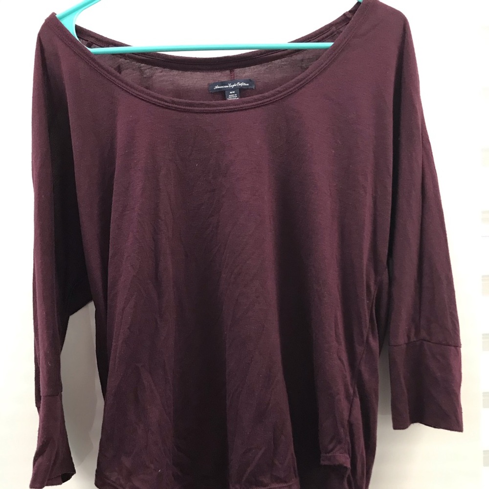Plum 3/4 sleeve top
